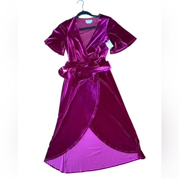 Lovers + Friends Brene Pink Velvet Revolve Dress XSmall - Picture 3 of 5